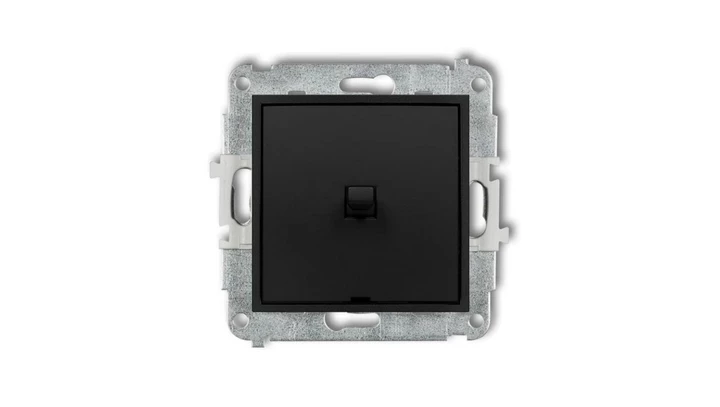 MINI Łącznik pojedynczy w stylu amerykańskim czarny mat 12MWPUS-1