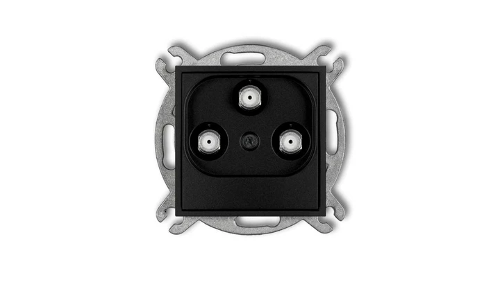 MINI Gniazdo multimedialne 3F DATA (UPC) czarny mat 12MGMU