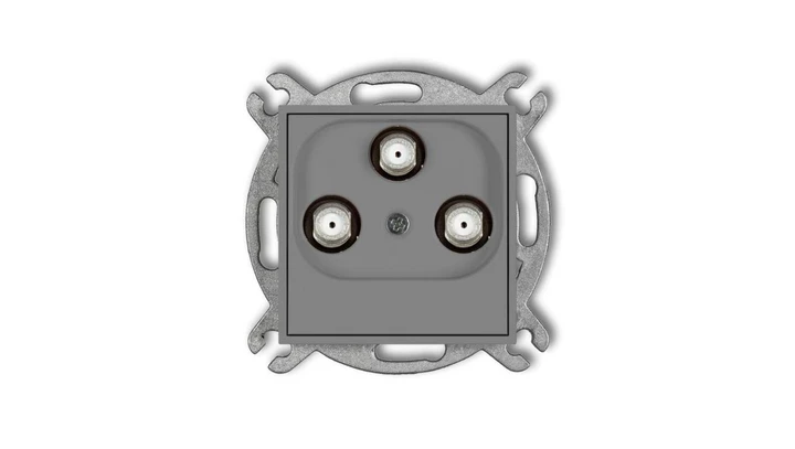 MINI Gniazdo multimedialne 3F DATA (UPC) szary mat 27MGMU
