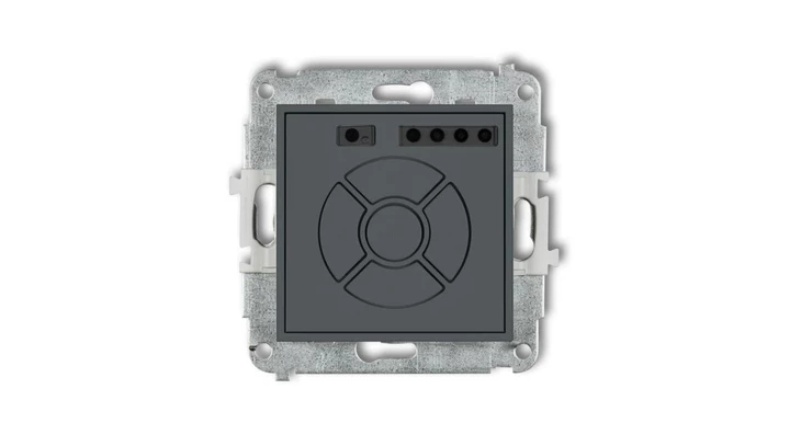 MINI Elektroniczny sterownik roletowy (przycisk strefowy) grafitowy mat 28MSR-5
