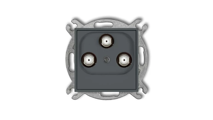 MINI Gniazdo multimedialne 3F DATA (UPC) grafitowy mat 28MGMU