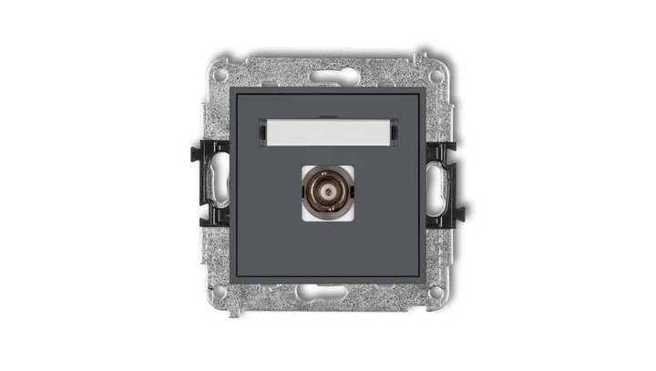 MINI Gniazdo pojedyncze BNC grafitowy mat 28MGBNC-1