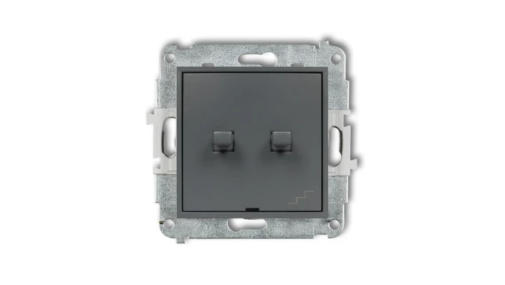 MINI Łącznik podwójny schodowy w stylu amerykańskim grafitowy mat 28MWPUS-33