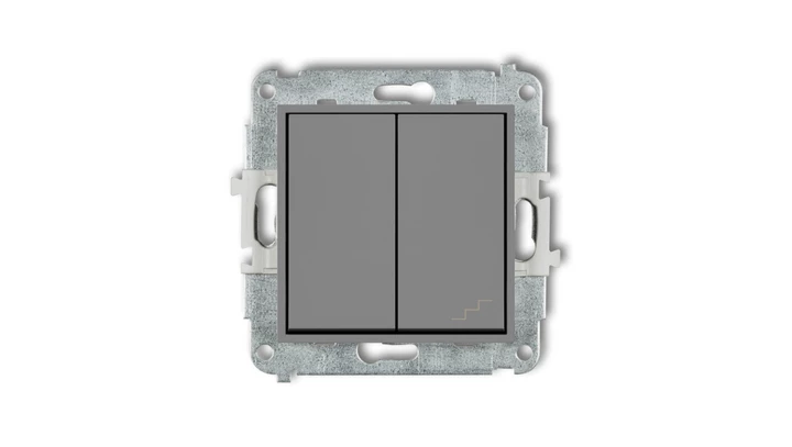 MINI Łącznik pojedynczy ze schodowym (osobne zasilanie) szary mat 27MWP-10.2