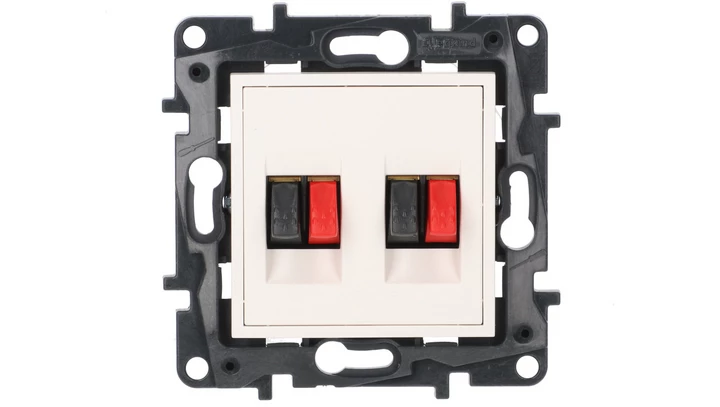 Niloe Step Gniazdo głośnikowe podwójne biały 863186