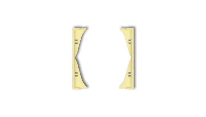 MINI Ramka pośrednia do gniazd podwójnych kanarkowa 43MRP-2