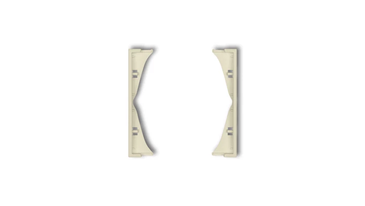 MINI Ramka pośrednia do gniazd podwójnych orzech ziemny 44MRP-2