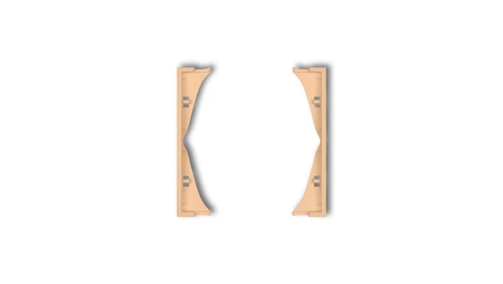 MINI Ramka pośrednia do gniazd podwójnych brzoskwiniowa 45MRP-2