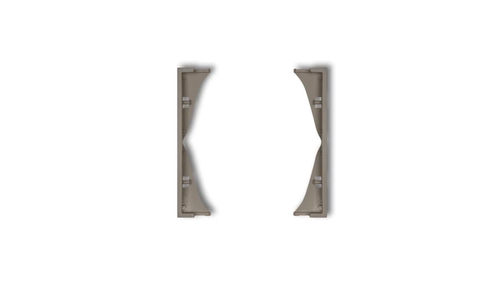 MINI Ramka pośrednia do gniazd podwójnych czekoladowa 49MRP-2