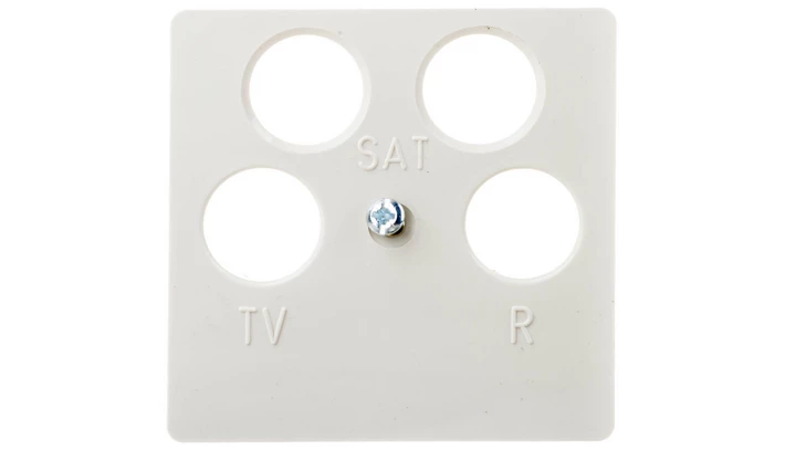 Berker/B. Kwadrat Plakietka do gniazda antenowego poczwórnego RTV-SAT-SAT kremowa 148402