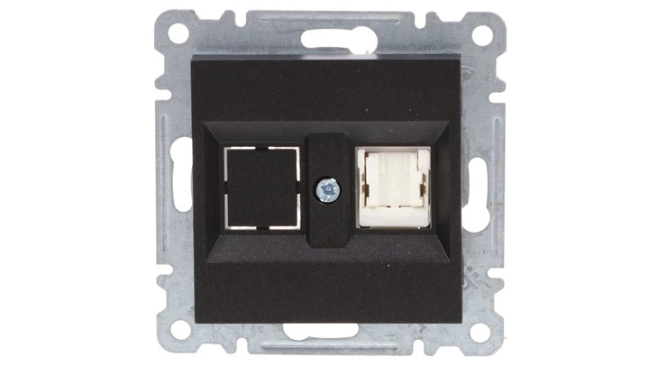 Lumina Gniazdo komputerowe pojedyncze RJ45 kat.5e UTP czarne WL2113