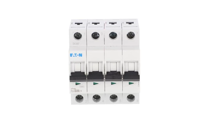 Wyłącznik nadprądowy 4P D 20A 6kA AC PL6-D20/4 166545