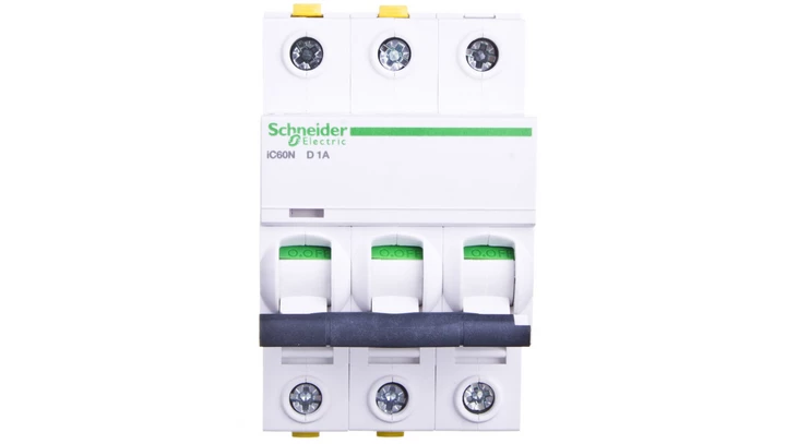 Wyłącznik nadprądowy 3P D 1A 6kA AC iC60N-D1-3 A9F05301