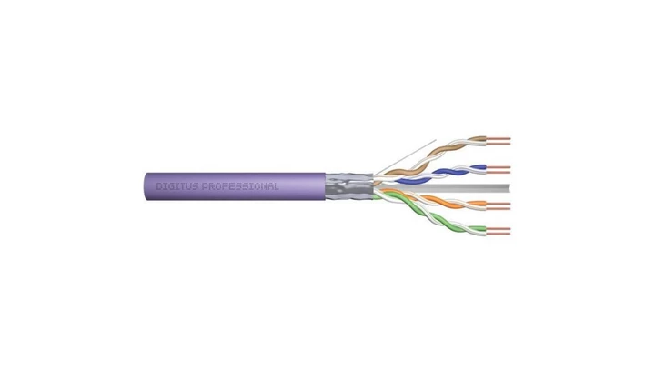 Kabel teleinformatyczny F/UTP kat.6 4x2xAWG23 LSOH drut fioletowy Dca DK-1624-VH-5 /500m/