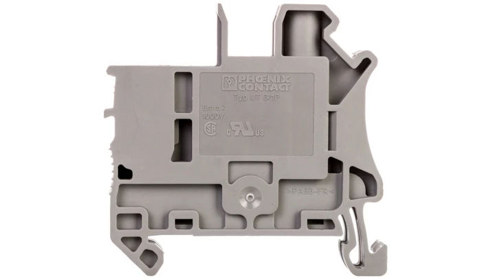 Złączka szynowa 2-przewodowa 6mm2 śrubowa/wtykowa szara UT 6/1P 3060539 /50szt./