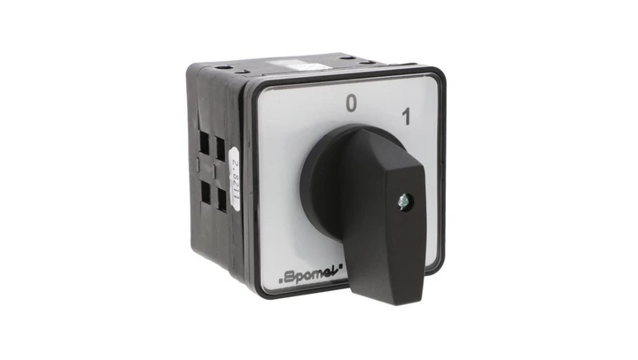 Łącznik krzywkowy 80A rozłącznik 0-1 3 - biegunowy mocowany do pulpitu czoło szare pokrętło czarne SK80-2.8211\P03