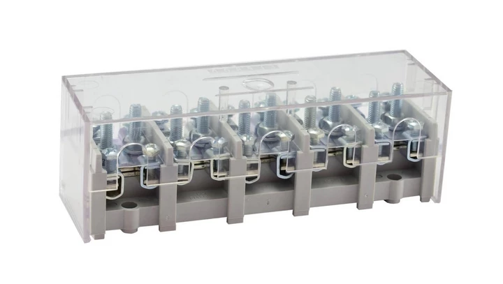 Odgałęźnik instalacyjny 5-segmentowy (zacisk: 5x2x35mm2 - 5x4x16mm2) z pokrywą, LZ 5*35/16 wyk.12P 84036002