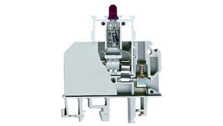 Złączka szynowa gwint. z bezp. i diodą 12V DC 2,5 mm2 TS35 1 tor ZUB1-2.5D(12V) 13202972