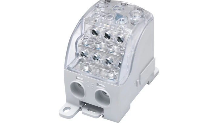 Blok rozdzielczy - uniwersalny Al/Cu SUB 400 (82080) SIMBLOCK szary 81651002