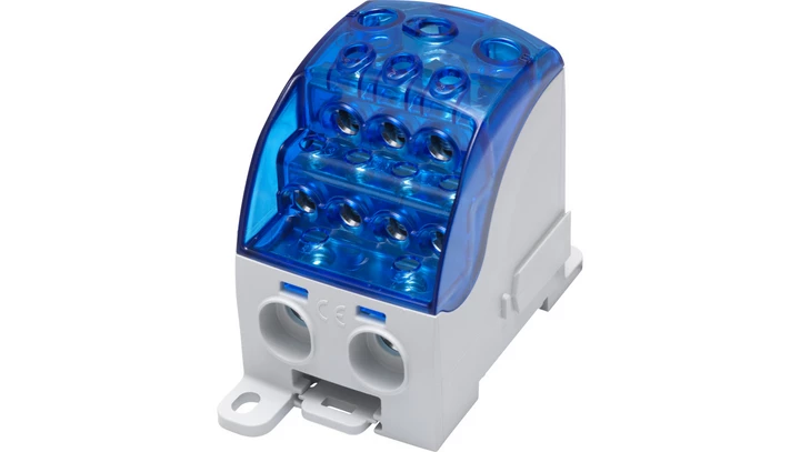 Blok rozdzielczy - uniwersalny Al/Cu SUB 400 (82080) SIMBLOCK niebieski 81651003