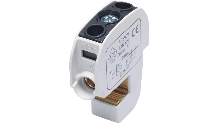 Zacisk izolowany szynowy SBB 16 (86105) SIMBLOCK czarny 81550007