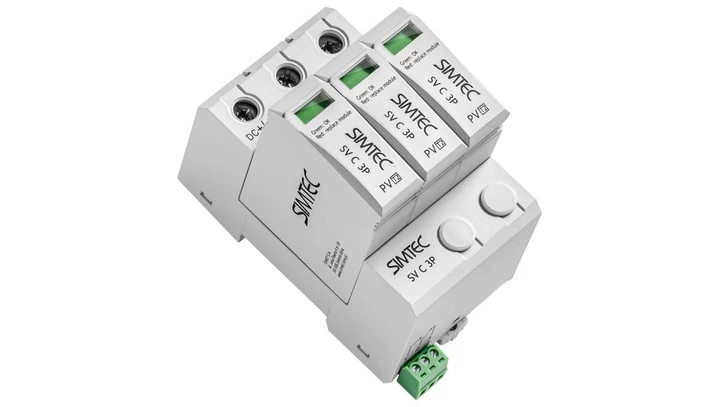 Ogranicznik przepięć do fotowoltaiki Typ T2 SV C 3P SIMTEC certyfikat TUV 85034002