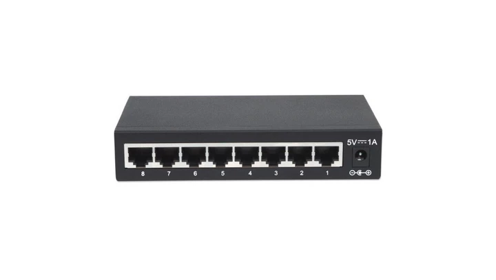 Switch Gigabit 8x 10/100/1000 Mbps RJ45 Desktop Metalowy