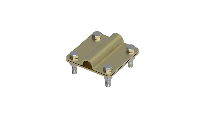 Złącze uniwersalne 2-elem. 80x80 bednarka-pręt16 mosiądz 215.3 MS 21500310