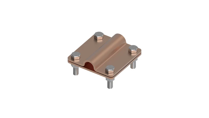 Złącze uniwersalne 2-elem. 80x80 bednarka-pręt16 miedź 215.3 CU 21500303