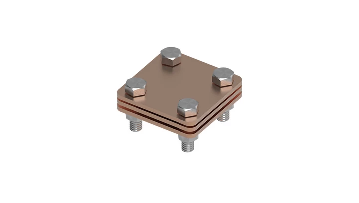 Złącze uniwersalne 3-elem. 60x60 bednarka-bednarka miedź 214.1.1 CU 21401103