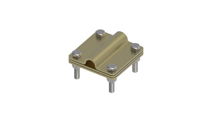 Złącze uniwersalne 3-elem. 80x80 bednarka-pręt16 mosiądz 215.3.1 MS 21501310