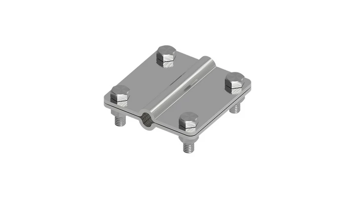 Złącze uniwersalne 2-elem. 80x80 drut8-drut8 stal nierdzewna 215.4 NI 21500405
