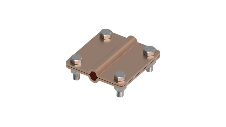 Złącze uniwersalne 2-elem. 80x80 drut8-drut8 miedź 215.4 CU 21500403