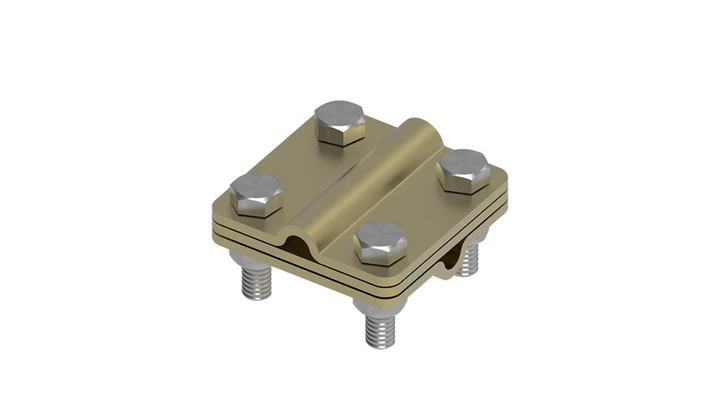 Złącze uniwersalne 3-elem. 60x60 drut8-drut8 mosiądz 214.4.1 MS 21401410