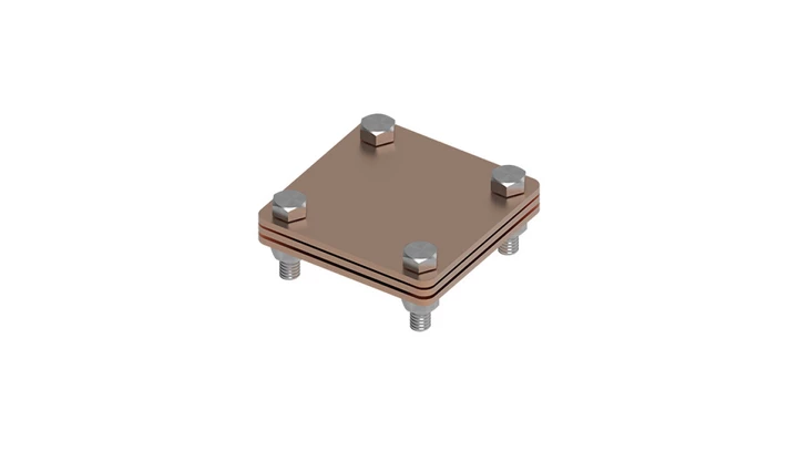 Złącze uniwersalne 3-elem. 80x80 bednarka-bednarka miedź 215.1.1 CU 21501103