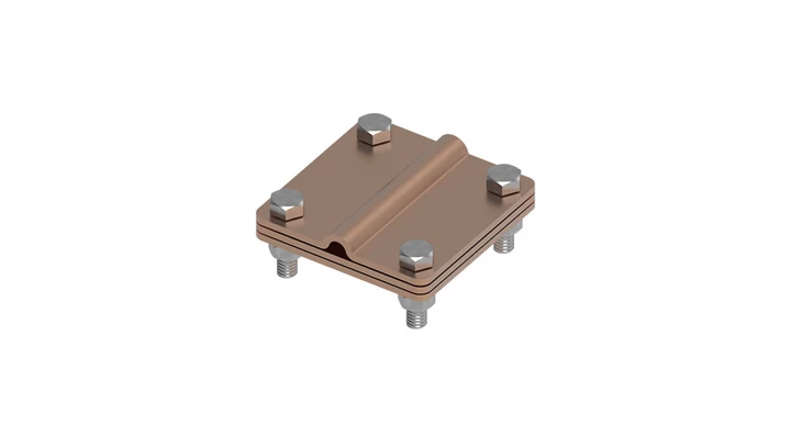 Złącze uniwersalne 3-elem. 80x80 bednarka-drut8 miedź 215.2.1 CU 21501203