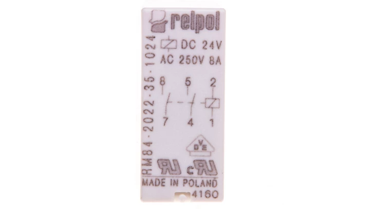 Przekaźnik miniaturowy 2Z 24V DC PCB AgNi RM84-2022-35-1024 600468 /20szt./