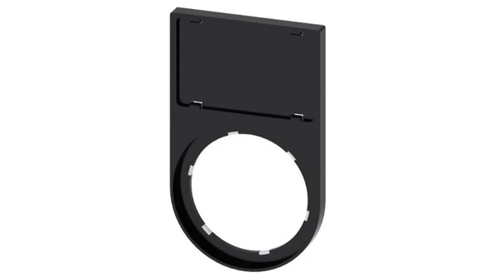 Ramka do etykiet zatrzaskiwanych 17,5x27mm czarna zaokrąglona otwór 22mm SIRIUS ACT 3SU1900-0AS10-0AA0 /10szt./