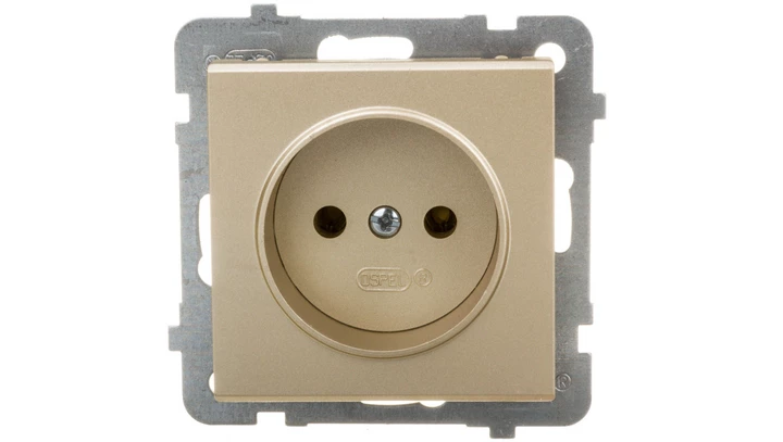 SONATA Gniazdo pojedyncze b/u szampański złoty GP-1R/m/39