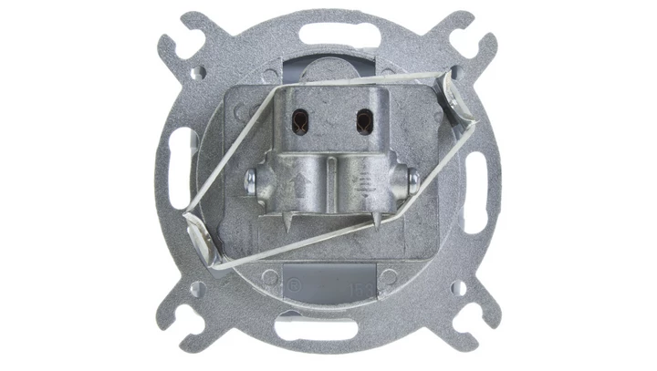 KARO Gniazdo antenowe RTV-SAT przelotowe srebrny perłowy GPA-SSP/m/43