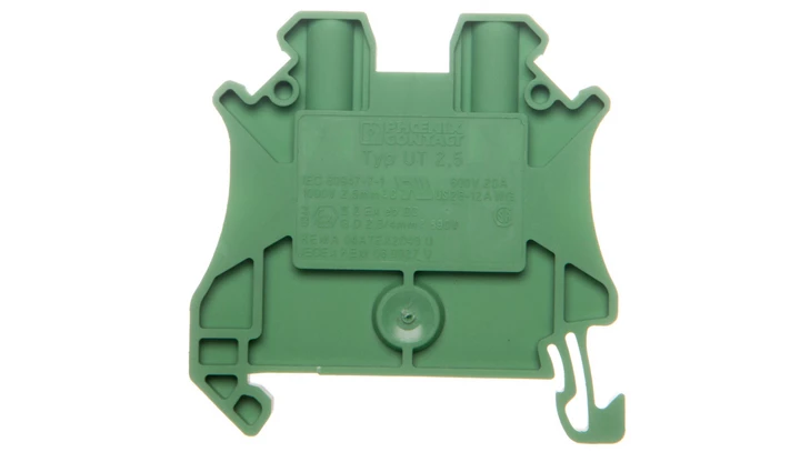 Złączka szynowa 2-przewodowa 2,5mm2 zielona Ex UT 2,5 GN 3045091 /50szt./