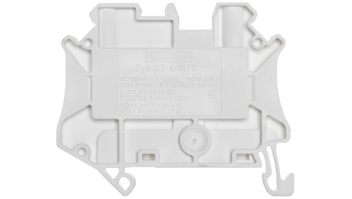 Złączka szynowa 2-przewodowa 4mm2 biała Ex UT 4-MTD WH 3047701 /50szt./