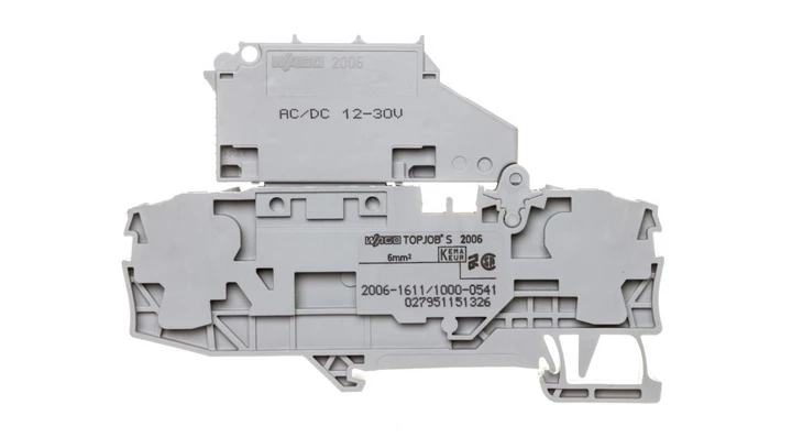 Złączka 2-przewodowa 6mm2 bezpiecznikowa szara TOPJOBS 2006-1611/1000-541 /25szt./