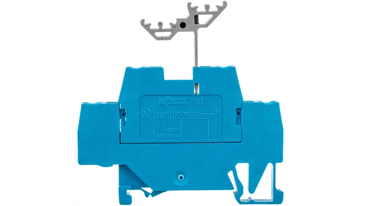 Złączka szynowa 2-piętrowa L / L 2,5mm2 niebieska 280-529 /50szt./