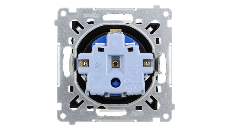 Simon 54 Gniazdo DATA z kluczem uprawniającym (moduł) 16A 250V zaciski śrubowe czarny mat DGD1.01/49