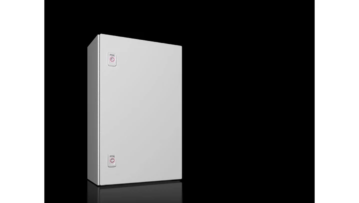 AX Obudowa kompaktowa 380x600x210 mm blacha stalowa z pł. mont. jednodrzwiowa 2 zamki dźwigienkowe 1038.000