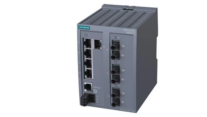 Switch przemysłowy SCALANCE XB205-3 zarządzalny 5xRJ45 10/100 Mbit/s, 3xST 100 Mbit/s, tryb PROFINET, 6GK5205-3BB00-2AB2