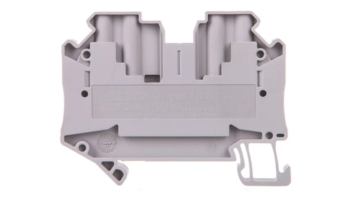 Złączka szynowa 4-przewodowa 4mm2 szara Ex UT 4-QUATTRO HV 3048823 /50szt./