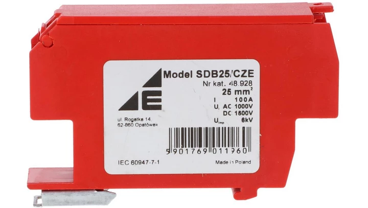 Blok rozdzielczy PV 1500V DC SDB-25/CZE 48.928