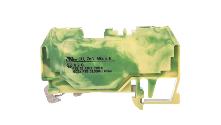 Złączka PE 2-przewodowa Ex 4mm2 żółto-zielona 281-907/999-950 /50szt./